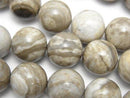 Silver Leaf Jasper Round 14mm half or 1strand beads (aprx.15inch/36cm)