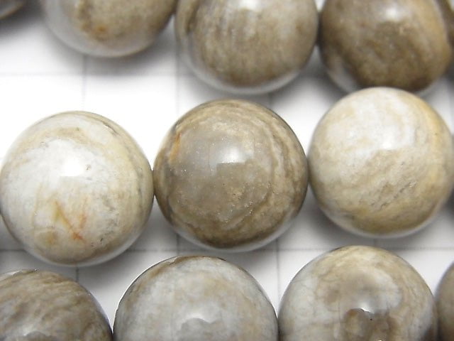 Silver Leaf Jasper Round 14mm half or 1strand beads (aprx.15inch/36cm)