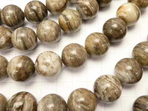 Silver leaf Jasper Round 16 mm half or 1 strand beads (aprx.15 inch / 36 cm)