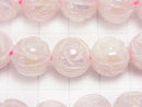 Flash, Rose Quartz Round Rose Cut 12mm 1/4 or 1strand beads (aprx.15inch / 36cm)