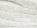 [Video] Mother of Pearl MOP White Vertical Hole Heart 4x4x2.5mm 1strand beads (aprx.15inch/37cm)