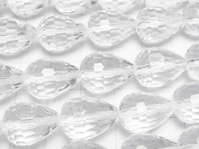 [Video] Crystal AAA- Vertical Hole Faceted Drop 16x12x12mm 1/4 or 1strand beads (aprx.15inch/36cm)