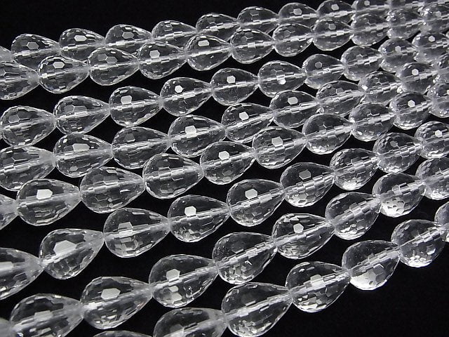 [Video] Crystal AAA- Vertical Hole Faceted Drop 16x12x12mm 1/4 or 1strand beads (aprx.15inch/36cm)