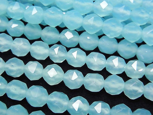 Chalcedony, Faceted Round, Star Gemstone Beads