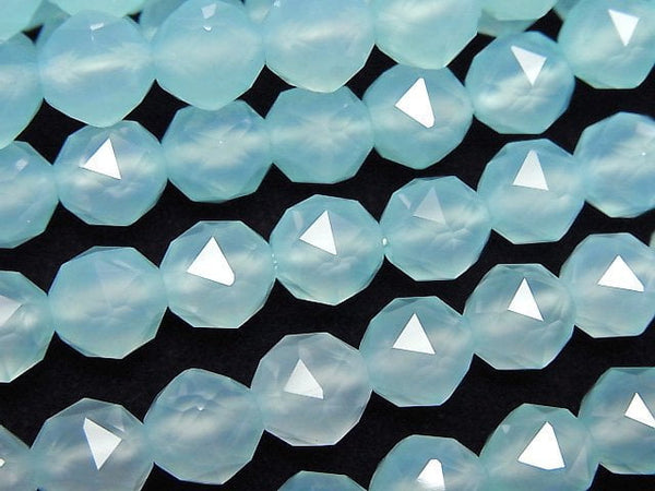 Chalcedony, Faceted Round, Star Gemstone Beads