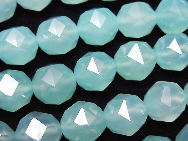 Chalcedony, Faceted Round, Star Gemstone Beads