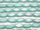 [Video]Magnesite Turquoise Faceted Rice 20x8x8mm 1strand beads (aprx.15inch/37cm)