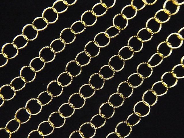 14KGF Round-Oval Chain 3.5mm Twist 10cm