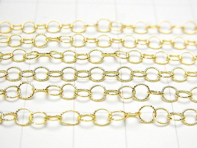 14KGF Round-Oval Chain 3.5mm Twist 10cm