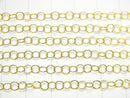 14KGF Round-Oval Chain 3.5mm Twist 10cm