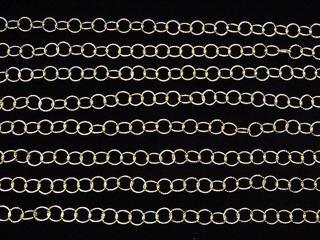 14KGF Round-Oval Chain 3.5mm Twist 10cm