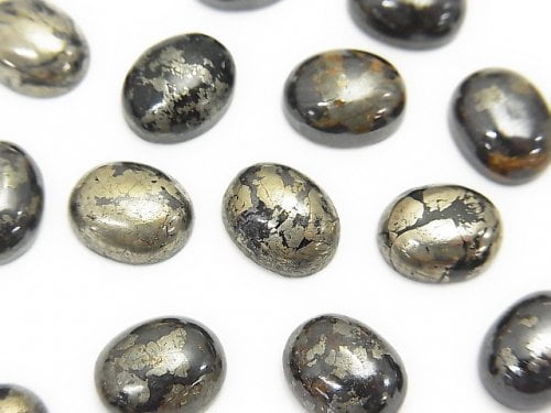 Cabochon, Pyrite Gemstone Beads