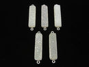 [Video] Druzy Quartz rectangle Both Side 30 x 8 mm AB coating Silver 925 1 pc $13.99