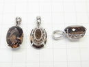 High Quality Smoky Quartz AAA Oval  Faceted  [16x12][20x15] Pendant  Silver925