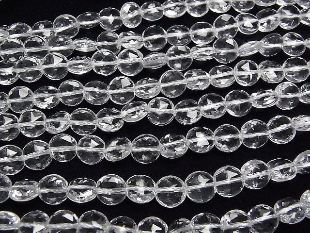 [Video]High Quality! Crystal AAA Star Faceted Coin 8x8x5mm 1/4 or 1strand beads (aprx.15inch/38cm)