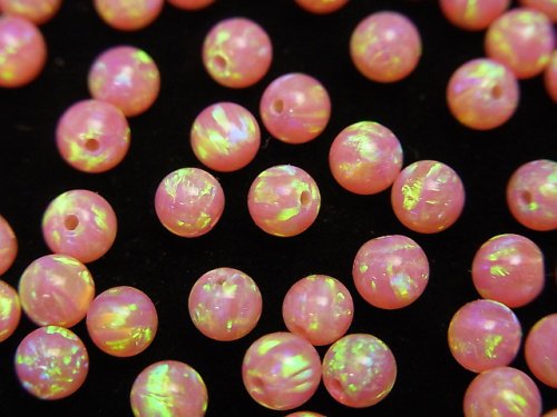 Round, Synthetic Opal Synthetic & Glass Beads