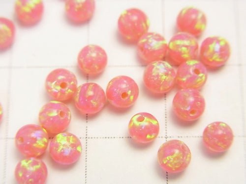 Kyoto Opal Round 4mm [Pink] Half Drilled Hole 2pcs $6.79!