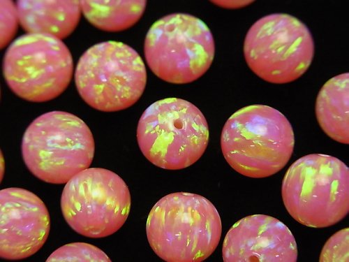 Round, Synthetic Opal Synthetic & Glass Beads