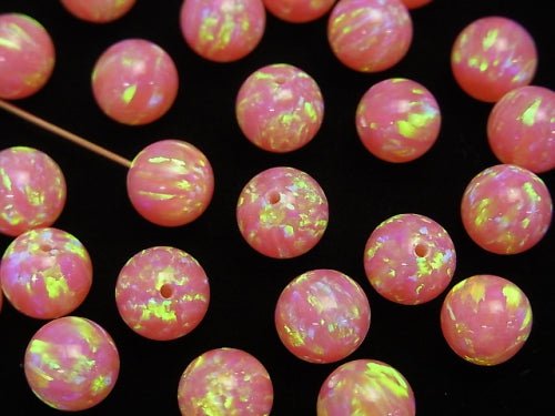 [Video] Kyoto Opal Round 8 mm [Pink] Half Drilled Hole 1pc
