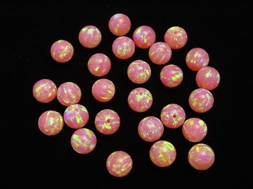 Kyoto Opal Round 8 mm [Pink] Half Drilled Hole 1pc $7.79!