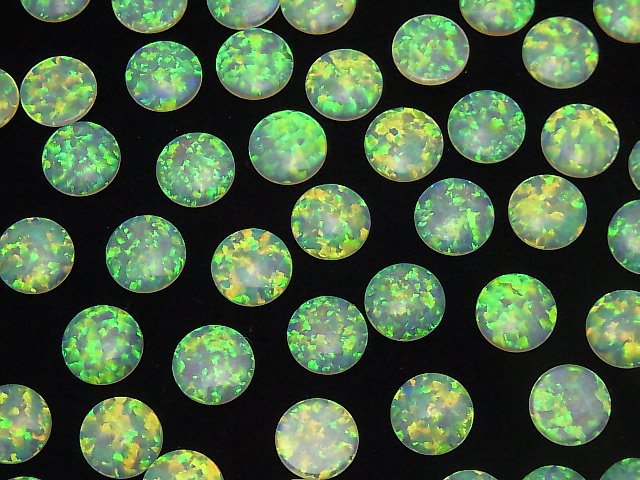 [Video] Kyoto Opal Round Cabochon 8x8x1.5mm [Yellow] 2pcs