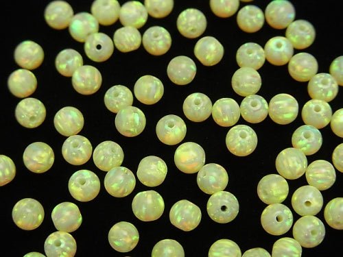 Kyoto Opal Round 4 mm [Yellow] Drilled Hole 2 pcs $5.79!