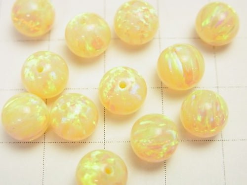 [Video] Kyoto Opal Round 8 mm [Yellow] Half Drilled Hole 1 pc