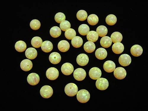 [Video] Kyoto Opal Round 8 mm [Yellow] Half Drilled Hole 1 pc