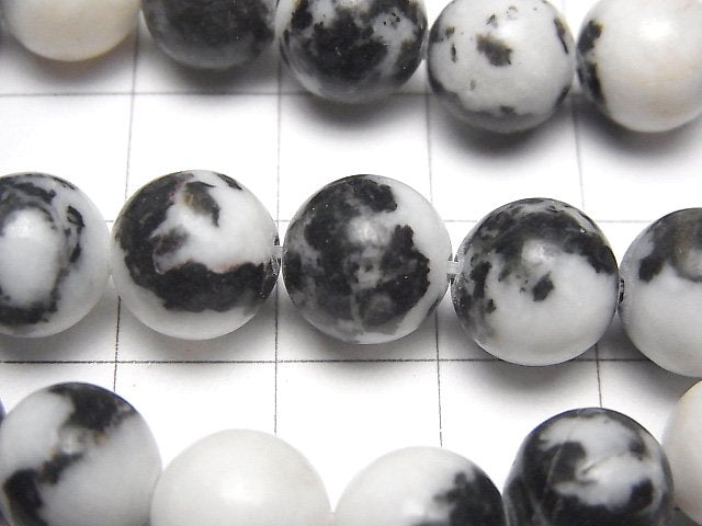 [Video] Zebra Jasper Round 10mm 1strand beads (aprx.15inch / 37cm)