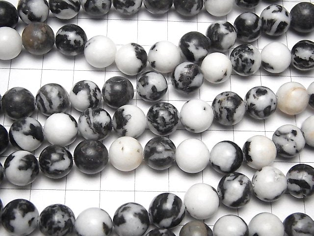 [Video] Zebra Jasper Round 10mm 1strand beads (aprx.15inch / 37cm)