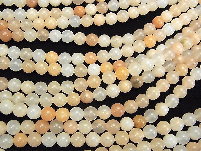 [Video] Pink Orange Aventurine AA ++ Round 6mm 1strand beads (aprx.15inch / 37cm)