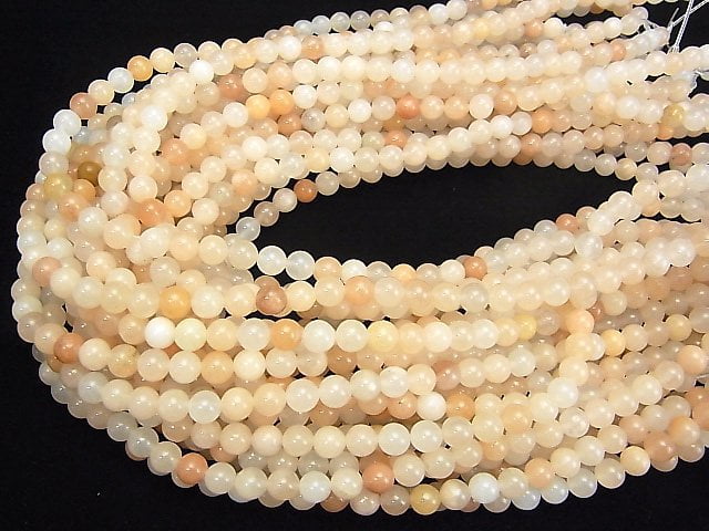 [Video] Pink Orange Aventurine AA ++ Round 6mm 1strand beads (aprx.15inch / 37cm)