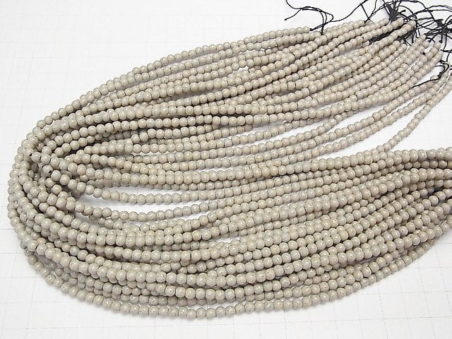 [Video] Taiwan Hokutolite Round 4 mm half or 1 strand beads (aprx.15 inch / 37 cm)