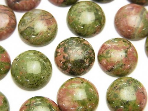 Cabochon, Unakite Gemstone Beads