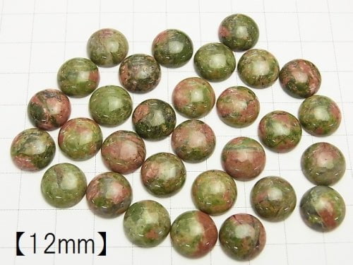 Unakite  Round Cabochon  [8mm][10mm][12mm] 5pcs $3.79