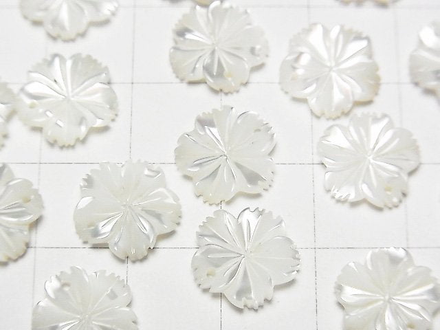 [Video] Mother of Pearl MOP AAA White Flower [10mm] [12mm] [14mm] 3pcs