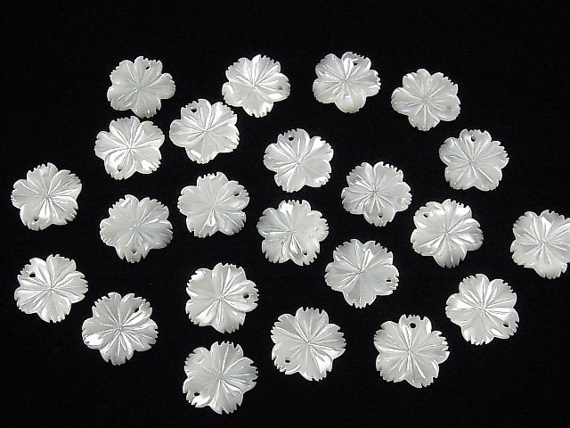 [Video] Mother of Pearl MOP AAA White Flower [10mm] [12mm] [14mm] 3pcs