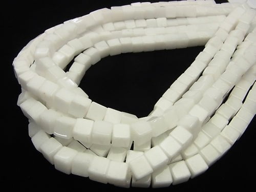 1strand $8.79! White Jade Cube 8x8x8mm 1strand beads (aprx.15inch / 38cm)