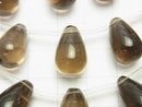 Smoky Quartz AAA Drop (Smooth) 16x10x10mm half or 1strand beads (aprx.15inch/38cm)
