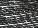 High Quality! Black Spinel AAA Faceted Button Rondelle 5x5x3mm 1strand beads (aprx.15inch/37cm)