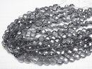 Silver flash crystal Heart cut 12x12x5 half or 1strand beads (aprx.15inch / 36cm)