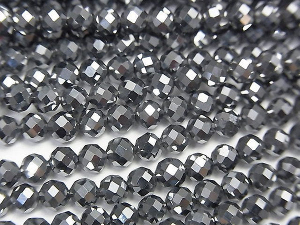 [Video] High Quality!  2pcs $9.79! Terahertz  32Faceted Round 4mm 1strand beads (aprx.15inch/36cm)