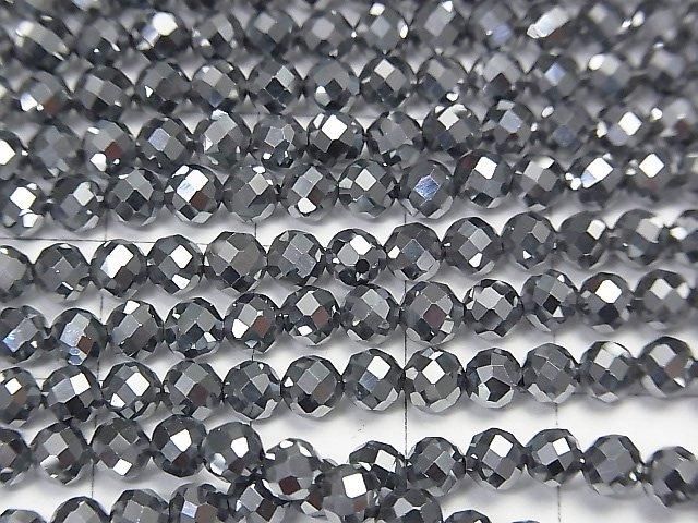 [Video] High Quality!  2pcs $11.79! Terahertz  32Faceted Round 4mm 1strand beads (aprx.15inch/36cm)