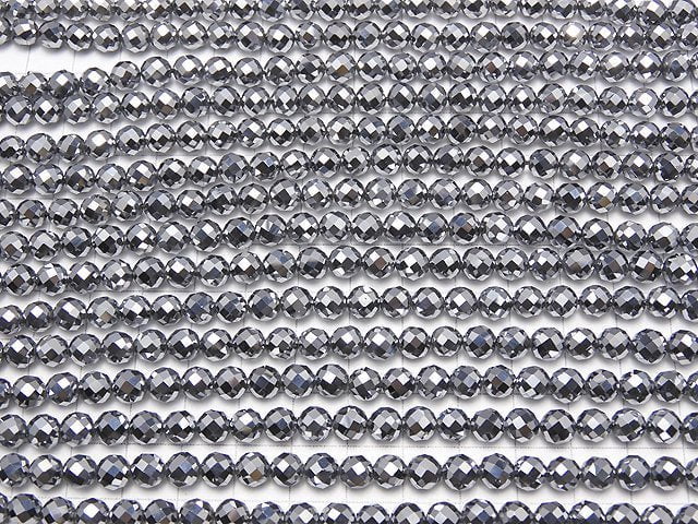 [Video]High Quality! Terahertz 64Faceted Round 6mm 1strand beads (aprx.15inch/37cm)