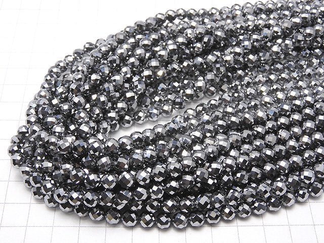 [Video]High Quality! Terahertz 64Faceted Round 6mm 1strand beads (aprx.15inch/37cm)