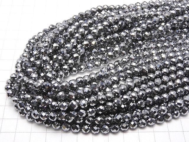 [Video] High Quality! Terahertz 64Faceted Round 6mm 1strand beads (aprx.15inch/38cm)
