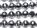 [Video]High Quality! Terahertz Mirror Faceted Round 8mm 1strand beads (aprx.15inch/37cm)