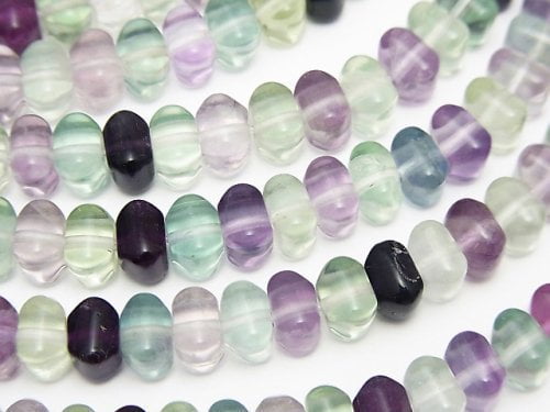 Fluorite, Rectangle, Roundel Gemstone Beads
