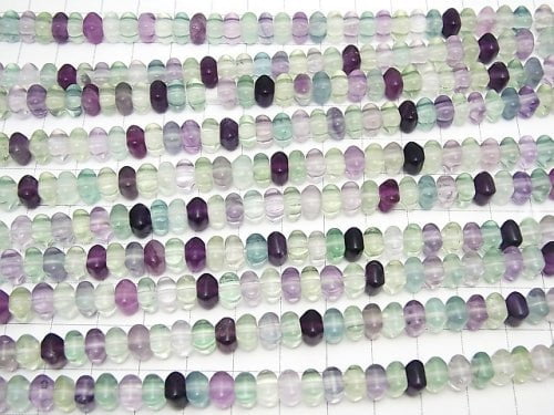 Multicolor Fluorite AAA Square Roundel 6 x 6 x 4 mm half or 1 strand (apr x 15 inch / 38 cm)