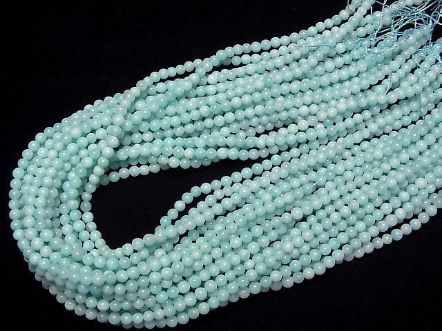 1strand $11.79! Peru Amazonite AA ++ Round 4mm 1strand beads (aprx.15inch / 38cm)
